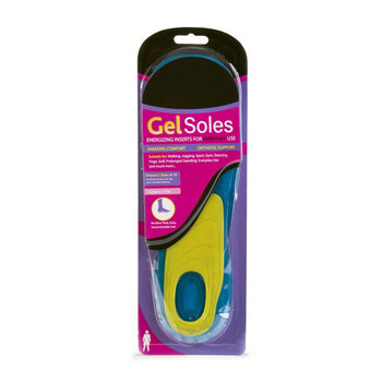 Gel Insoles Pair For Female Shoe Sizes 6-10