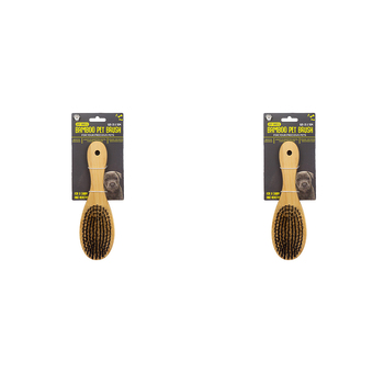 2PK Dudley's World Of Pets Pet Bamboo Bristle Large Brush