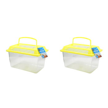 2PK Dudley's World Of Pets Portable Fish Tank Mediumium Assorted