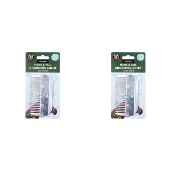 2PK Dudley's World Of Pets Horse Care Mane & Tail Metal Grooming Comb