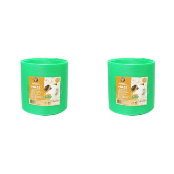 2PK Dudley's World Of Pets 20cm Small Animal Fun Tunnel Green