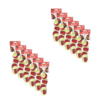 12x 4pc Dudley's World of Pets Mini Rubber Balls Dog Toy 4.2cm - Assorted