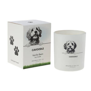 Bramble Bay Cavoodle Soy Candle Warm Vanilla Scented Home Fragrance 300g
