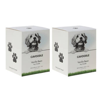 2PK Bramble Bay Cavoodle Soy Candle Warm Vanilla Scented Home Fragrance 300g