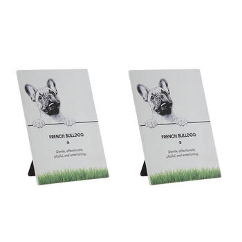 2PK Bramble Bay Pet Wall Plaque French Bulldog Dog Lovers Gift 16.5x21cm