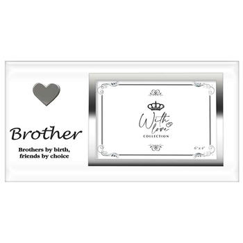 Brother Heart Frame 6x4 Inch Keepsake Novelty Photo / Picture Frame