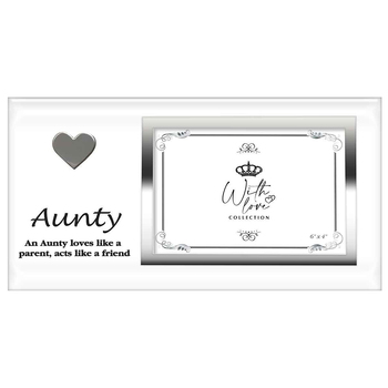 Aunty Heart Frame 6x4 Inch Keepsake Novelty Photo / Picture Frame