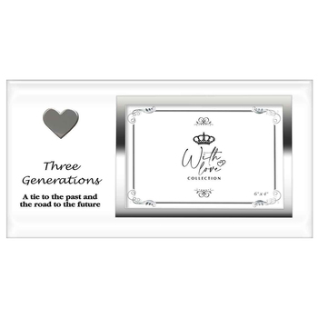3 Generations Heart Photo / Picture Frame 6x4 Inch Novelty