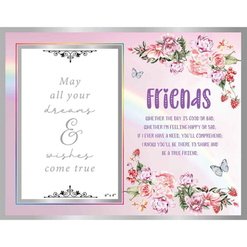 Friends Inspirational Glass Photo / Picture Frame Display 6x4 Inch