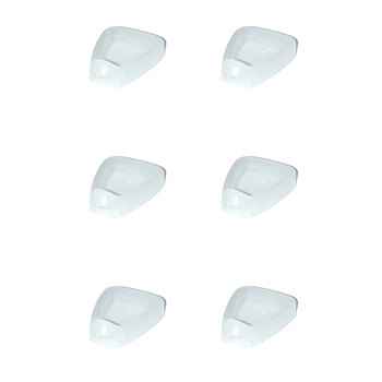 6PK 6pc Homeleisure Pot Feet White Planter Outdoor Garden 
