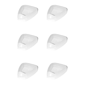 6PK 6pc Homeleisure Pot Feet Clear Planter Outdoor Garden 