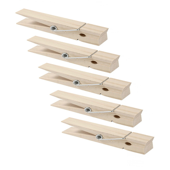 10x30pc All Weather Wooden Clothesline Laundry Pegs Set