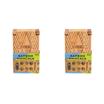 2PK Project Genius Bamboo Mancala Kids Tabletop Game Toy 6y+