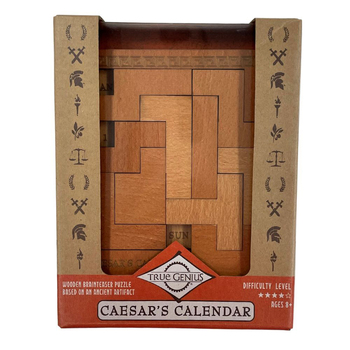 Project Genius 13.5x17.5cm Caesar’s Calendar Puzzle Toy Brown 8y+