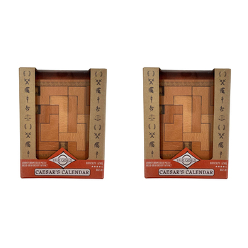 2PK Project Genius 13.5x17.5cm Caesar’s Calendar Puzzle Toy Brown 8y+