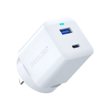 Philex Type C PD 30W AU/NZ Plug Dual Wall Charger USB-A/USB-C
