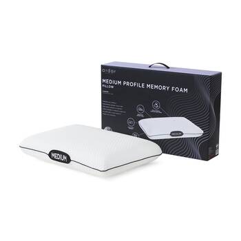 Ardor 250GSM Medium Profile Soft and Durable Memory Foam Pillow White