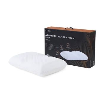 Ardor 250GSM Argan Oil Memory Soft and Durable Foam Pillow White