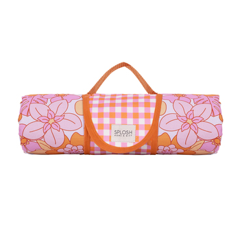 Splosh Reusable Picnic Retro Floral Rug w/ Handle 194x148cm