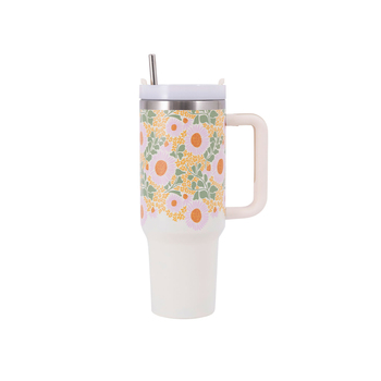 Splosh Picnic Spring Floral Insulated Tumbler w/ Straw 1.2L