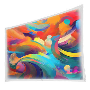 Laser 100in Projector Screen w/ Setup Kit Lightweight Foldable White