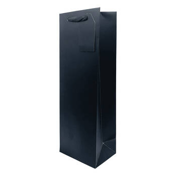 12pc Winex Wine Bottle Paper Bag Gift Wrapping Black