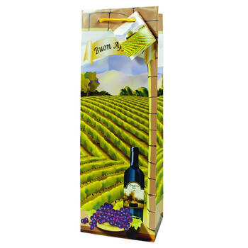 12pc Winex Buon Appetito Gift Bottle Bag 210gsm Paper 12x36cm