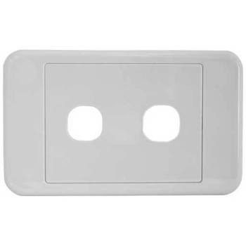 2 Gang Wall Plate Light Switch Wallplate Cover Mech Insert Clipsal Style