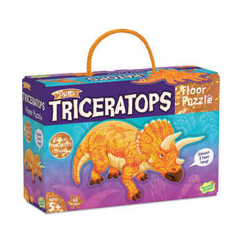 Peaceable Kingdom Shiny Triceratops Kids/Children Fun Floor Puzzle 5y+
