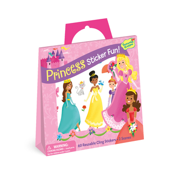 Peaceable Kingdom Kids Reusable Cling Sticker Princess Scene w/ Tote 3y+