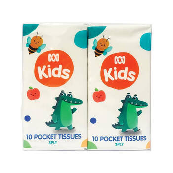 12x 4pc ABC Kids Abc Kids/Children Pocket Tissue Gentle/Soft Travel-Friendly Napkin 