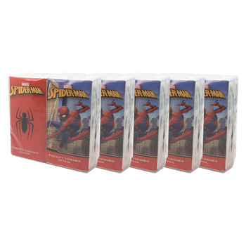 20 x10pc Spiderman Kids Pocket Travel Facial Tissues 