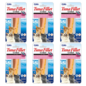 6PK Inaba 15g Grilled Tuna Fillet in Crab Flavoured Broth Cat Pet Food/Treat