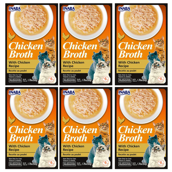6PK Inaba 50g Chicken Broth Cat/Kitten Pet Food/Meal Pack