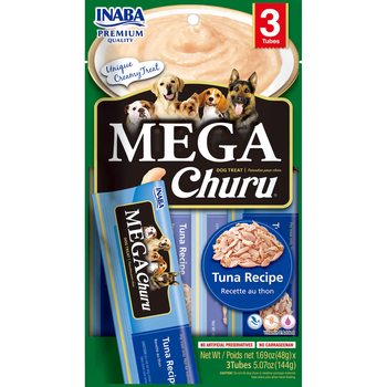 6PK Inaba Mega Churu Tuna Flavour Recipe Topper Dog/Puppy Pet Food/Treat Pack