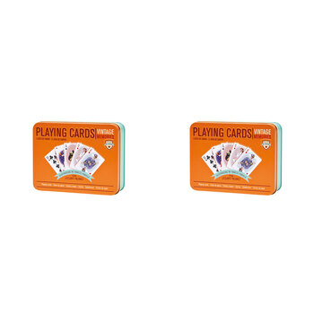 2PK Legami Playing Cards 2-Decks Play Set w/ Tin Case