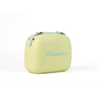Polarbox Pop 6L Food Drink Carry Cooler Bag w/ 2 Containers 30x18x24cm Lime/Cyan
