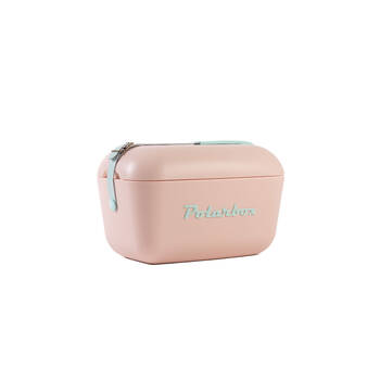 Polarbox Pop 20L Insulated Cooler Box w/ Adjustable Strap - Nude/Cyan