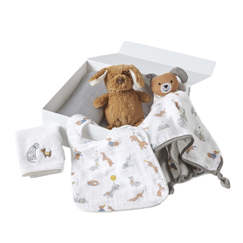 5pc Jiggle & Giggle Puppy Baby/Infant Hamper Gift Set 0y+