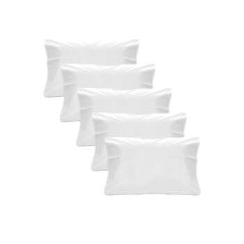 5PK Jason Commercial Standard Crisp Pillowcase 48x73cm - White