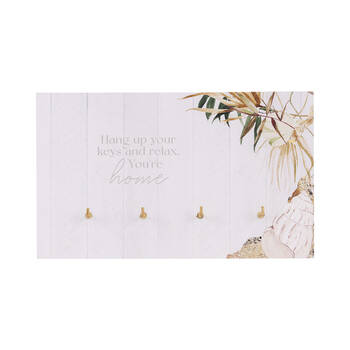 Splosh Palm Cove Wooden Key Hanger Wall Mount 20x12cm