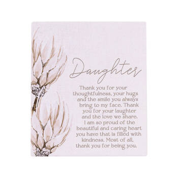 Splosh Palm Cove Ceramic Daughter Verse Plaque Home Decor 12x14cm