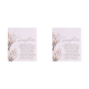 2PK Splosh Palm Cove Ceramic Daughter Verse Plaque Home Decor 12x14cm