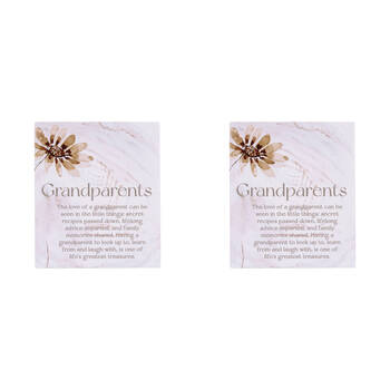 2PK Splosh Palm Cove Ceramic Grandparents Verse Plaque Home Decor 12x14cm