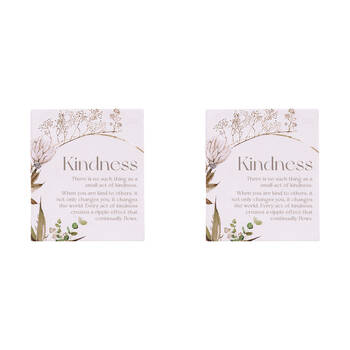 2PK Splosh Palm Cove Ceramic Kindness Verse Plaque Home Decor 12x14cm
