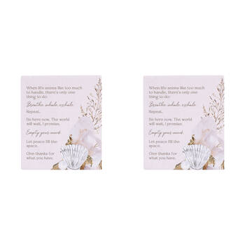 2PK Splosh Palm Cove Ceramic Mindfulness Verse Plaque Home Decor 12x14cm