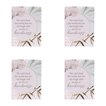 4PK Splosh Palm Cove Kindness Ceramic Fridge Magnet 8x6cm
