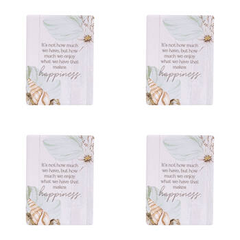 4PK Splosh Palm Cove Happiness Ceramic Fridge Magnet 8x6cm