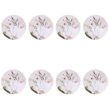 8PK Splosh Palm Cove Marble Ceramic Coaster 10.5cm Round