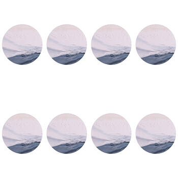 8PK Splosh Palm Cove Waves Ceramic Coaster 10.5cm Round